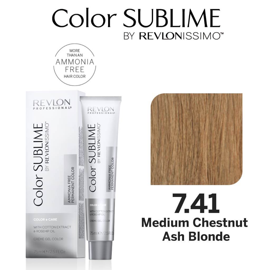 HairMNL Revlon Professional Color Sublime Ammonia Free Hair Color Tube 7.41 Medium Chestnut Ash Blonde