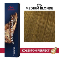 Wella Professionals Koleston Perfect PPD-Free Permanent Hair Color Set (20-Vol Developer 1L) - 7/0 Medium Blonde - HairMNL